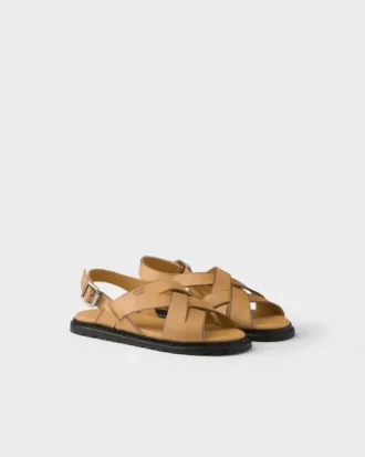 Sandalias de cuero envejecido