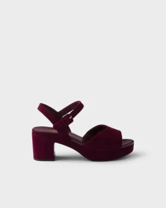 Sandalias de gamuza acolchadas
