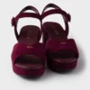Sandalias de gamuza acolchadas Sandalias de gamuza acolchadas