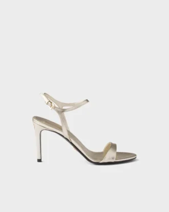 Sandalias de piel Saffiano charolada