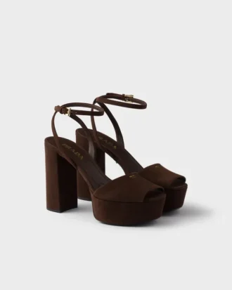 Sandalias de plataforma de gamuza