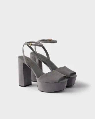 Sandalias de plataforma de gamuza