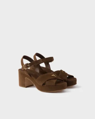 Sandalias de plataforma de gamuza