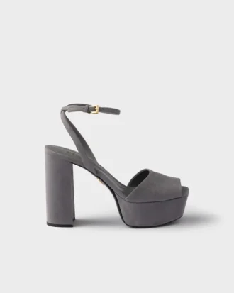 Sandalias de plataforma de gamuza