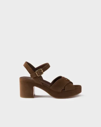 Sandalias de plataforma de gamuza