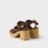 Sandalias de plataforma de gamuza con tacón alto Sandalias de plataforma de gamuza con tacón alto