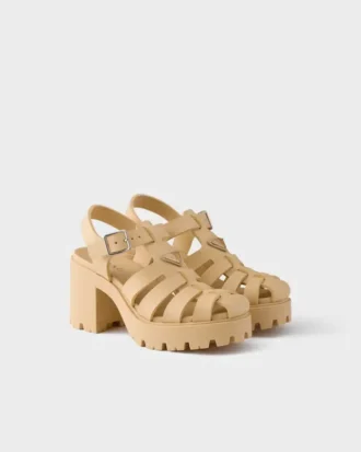 Sandalias de plataforma de goma