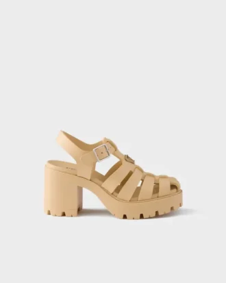 Sandalias de plataforma de goma
