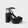Sandalias de plataforma de piel napa