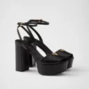 Sandalias de plataforma de piel napa