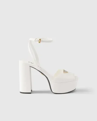 Sandalias de plataforma de piel napa