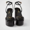 Sandalias de plataforma de piel napa