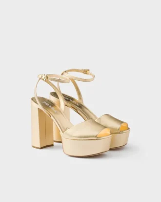 Sandalias de plataforma de piel napa Mordora