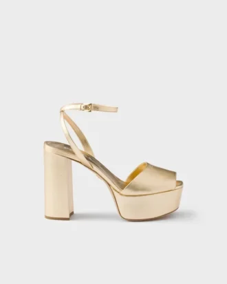 Sandalias de plataforma de piel napa Mordora