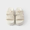 Sandalias planas de piel napa matelassé Sandalias planas de piel napa matelassé
