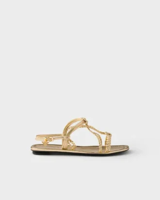 Sandalias planas de piel napa Mordora