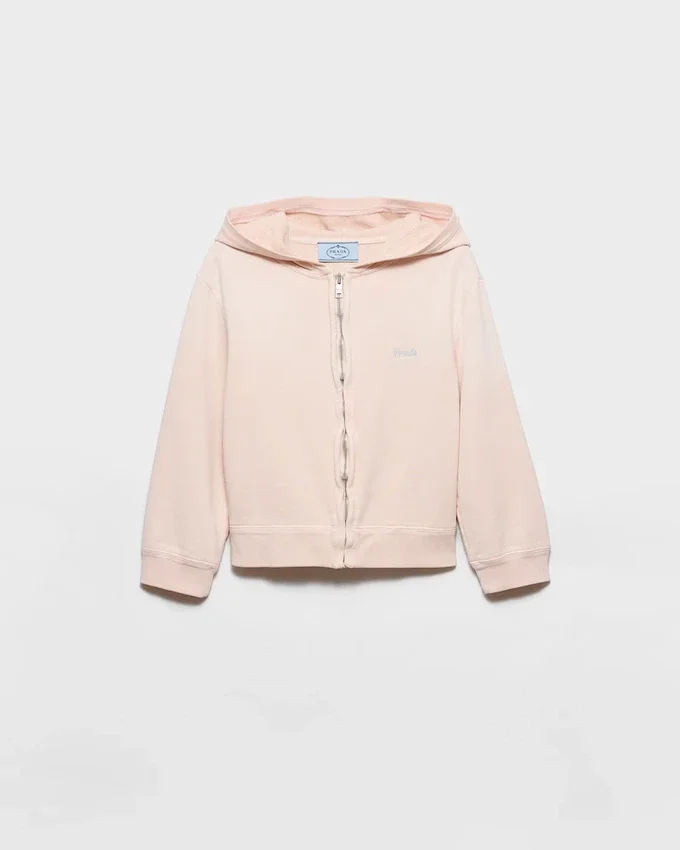 Sudadera con capucha de felpa de algodón con cremallera Sudadera con capucha de felpa de algodón con cremallera
