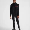 Sudadera con capucha de forro polar de mezcla de lana