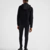 Sudadera con capucha de forro polar de mezcla de lana