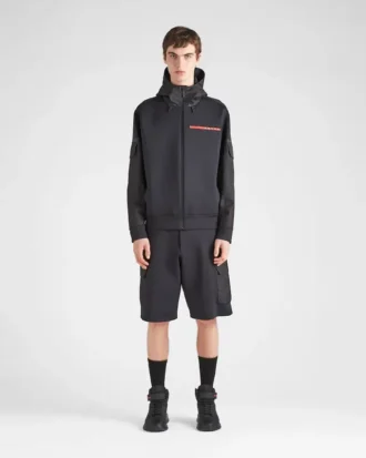 Sudadera con capucha de jersey técnico reciclado
