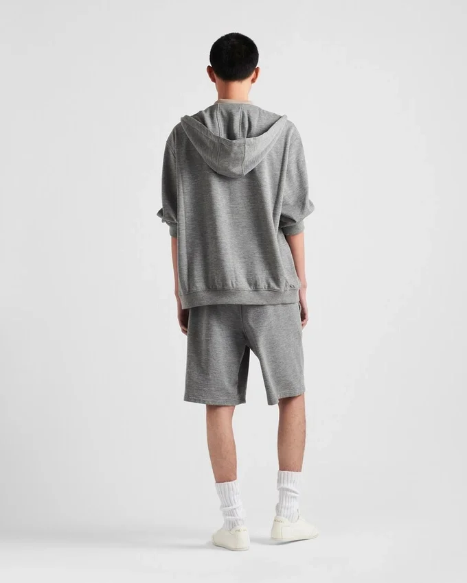 Sudadera con capucha de mezcla de cachemira Sudadera con capucha de mezcla de cachemira