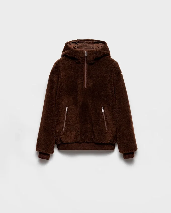 Sudadera con capucha de mezcla de lana Sudadera con capucha de mezcla de lana