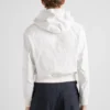 Sudadera con capucha y cremallera de cuero Sudadera con capucha y cremallera de cuero