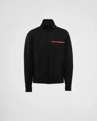 Sudadera con cremallera de doble jersey reciclado