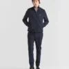 Sudadera con cremallera de tejido técnico elástico Sudadera con cremallera de tejido técnico elástico