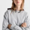 Sudadera de algodón con cuello redondo Sudadera de algodón con cuello redondo
