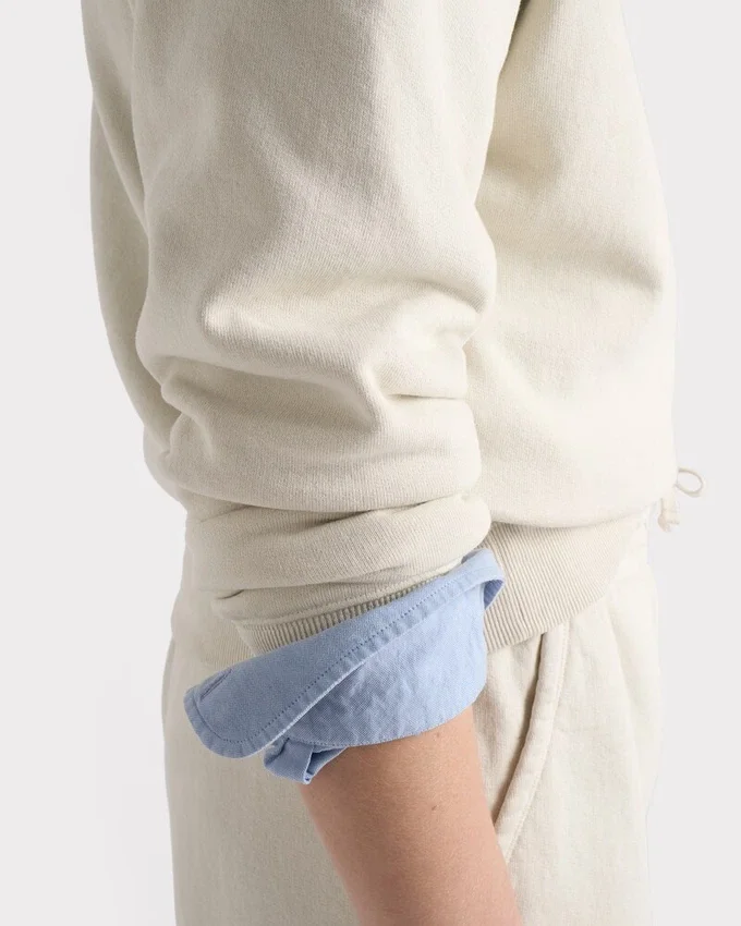 Sudadera de algodón con cuello redondo Sudadera de algodón con cuello redondo