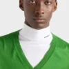 Suéter de algodón con cuello en V Suéter de algodón con cuello en V