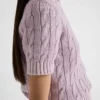 Suéter de algodón con cuello redondo Suéter de algodón con cuello redondo