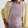 Suéter de algodón con cuello redondo Suéter de algodón con cuello redondo