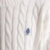 Suéter de algodón con cuello redondo Suéter de algodón con cuello redondo