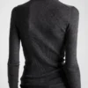 Suéter de cuello alto de lana superfina Suéter de cuello alto de lana superfina