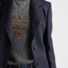 Suéter de cuello redondo con logo de Prada de cachemira y lana Suéter de cuello redondo con logo de Prada de cachemira y lana
