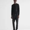 Suéter de cuello redondo de lana superfina Suéter de cuello redondo de lana superfina