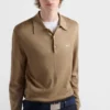 Suéter polo de lana y seda Suéter polo de lana y seda