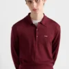 Suéter polo de lana y seda Suéter polo de lana y seda