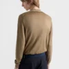 Suéter polo de lana y seda Suéter polo de lana y seda
