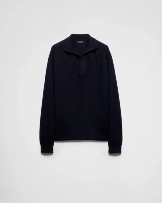 Suéter polo oversize de cachemira