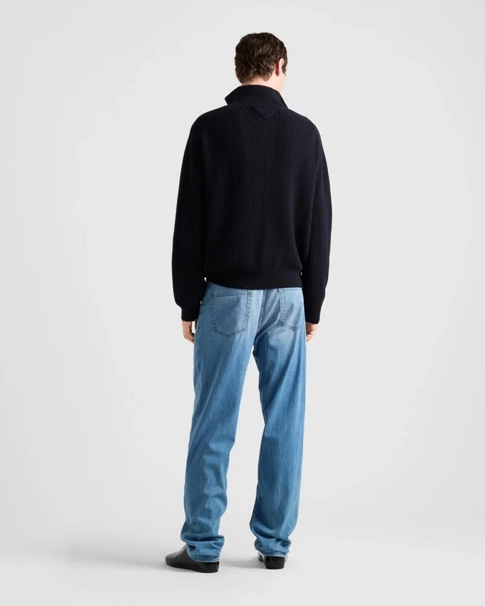 Suéter polo oversize de cachemira Suéter polo oversize de cachemira