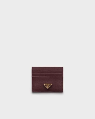 Tarjetero de piel Saffiano