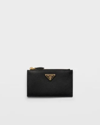 Tarjetero de piel Saffiano estampada Tarjetero de piel Saffiano estampada