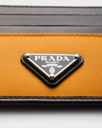 Tarjetero Prada Speedrock de Re-Nylon y cuero