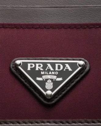 Tarjetero Prada Speedrock de Re-Nylon y cuero
