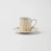 Taza de café de porcelana – Rayas