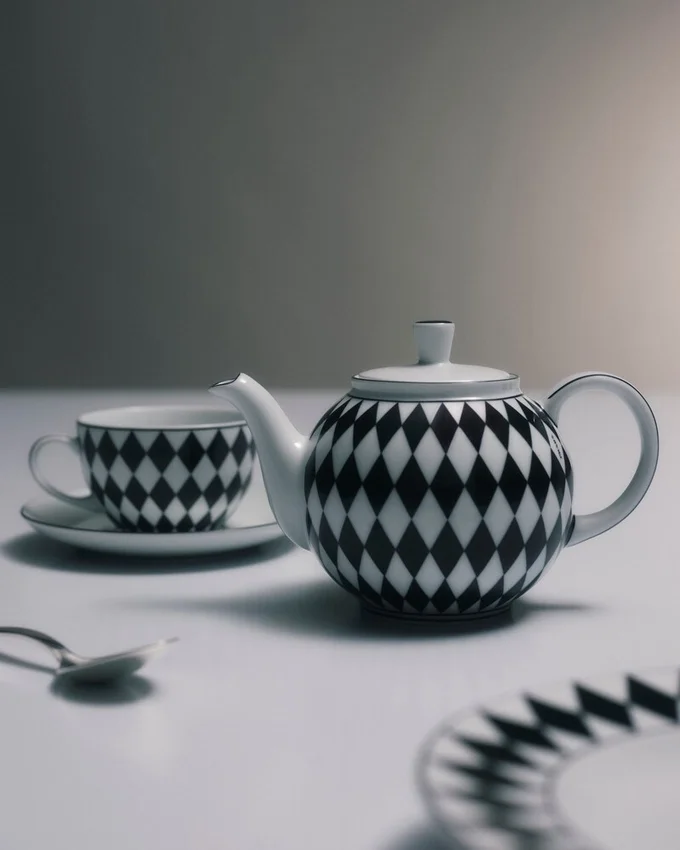Tetera de porcelana – Tablero de ajedrez Tetera de porcelana – Tablero de ajedrez