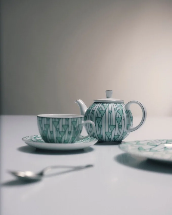 Tetera de porcelana – Verde Viena Tetera de porcelana – Verde Viena